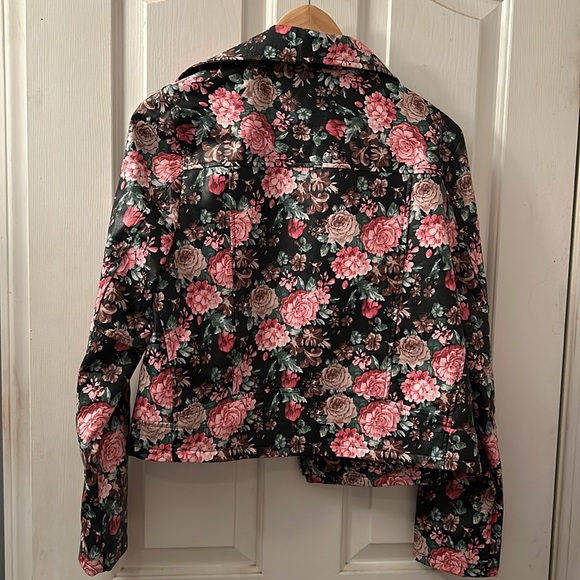 ModCloth Flower Print Moto Jacket - Picture 3 of 5